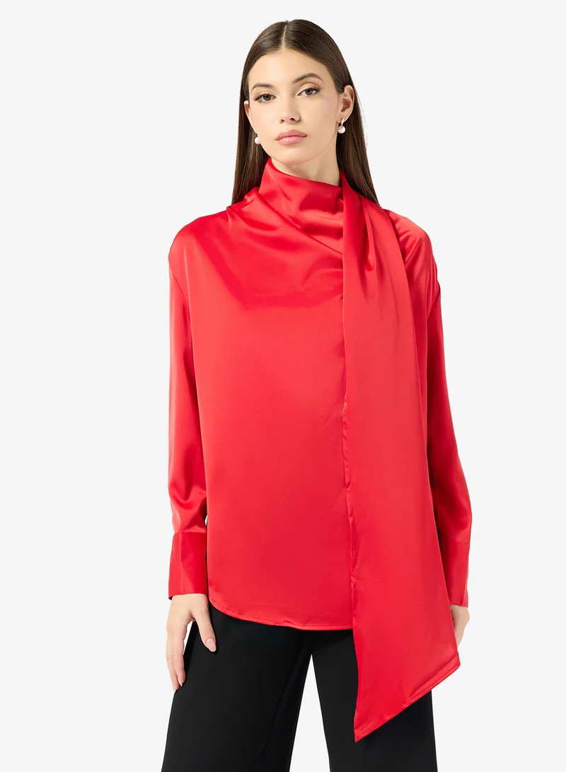 ايلا Blouse With Scarf Drape